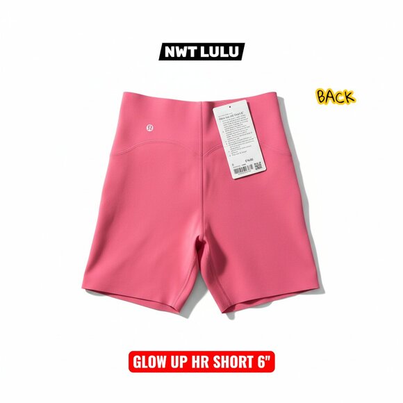 lululemon athletica Pants - ✨ Lululemon Glow Up High Rise 6” Shorts - Size 6 - NWT - Raspberry Coulis 🍓